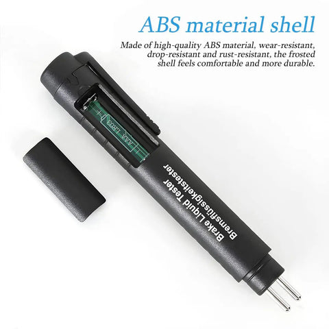 Brake Fluid Tester Pen With Five LED Indicators, Must Have Auto Brake Diagnostic Tool For DOT Three DOT Four DOT Five One, black pen style