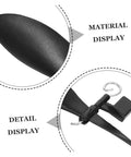 Close-up of a black model airplane propeller blade and tail hook, part of the Model Airplane Propellers, 10 Sets, 5.70-In Lightweight Fold-Resistant Blades For STEM DIY Aircraft Projects, RC Plane And Helicopter Accessories, Precision Balanced For Stable Flight And Peak Performance.
