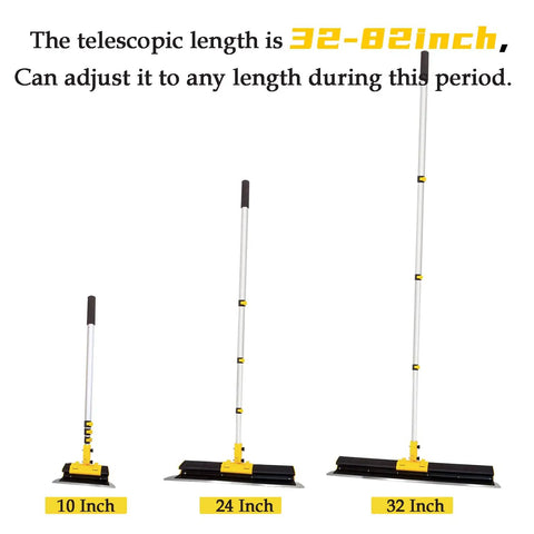 Drywall Skimming Blade Set With Extension Handle For Quick Mud Work, 10, 24, 32 Inch Blades, Aluminum Alloy Body shown in varying lengths