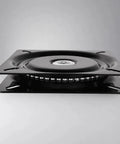 Straight Up Heavy Duty Bar Stool Swivel Plate Replacement With Smooth 360 Spin And Rock Solid Ball Bearing Support, showing black steel plate with ball bearings.
