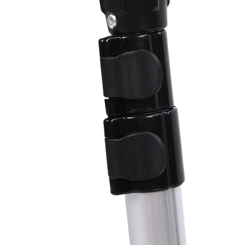Close-up of Sonew Digital Measuring Wheel 9999.9M/9999.9FT High Telescopic Electronic adjustable black locking mechanism.