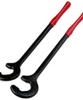 Rig Ready 14 Inch Cable Bender Hand Operated Wire Bending Tool forged steel with red rubber grips for strong torque