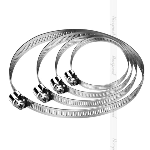 9 Inch Stainless Steel Hose Clamps Set Adjustable Metal Worm Gear Clamp Kit