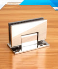 Sturdy 304 Stainless Steel Frameless Glass Hinge Clip Solid Precision Cast 90 Degree T Shape For Shower Enclosures