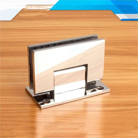 Sturdy 304 Stainless Steel Frameless Glass Hinge Clip Solid Precision Cast 90 Degree T Shape For Shower Enclosures