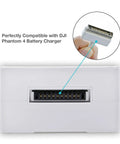 Close-up of charging connector for 2 Pack High Capacity 5870mAh 15.2V Intelligent Flight Replacement Battery for DJI Phantom 4 Series Drones