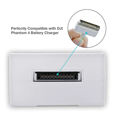 Close-up of charging connector for 2 Pack High Capacity 5870mAh 15.2V Intelligent Flight Replacement Battery for DJI Phantom 4 Series Drones