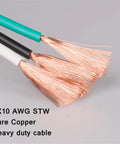 Close-up of 3X10 AWG STW pure copper wires showing the construction of Heavy Duty 50 Foot RV Extension Cord TT30P To TT30R 30Amp.
