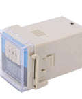 3D LED Digital Time Relay For AC220V Industrial Automation, Adjustable Timing And Cycle Delay Control Unit, Digital Setting Interface, Pro Grade Delay Module For Machinery And Equipment, beige plastic enclosure front view