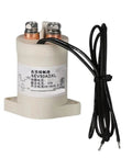 Heavy Hitter DC Contactor Relay Switch For EV Chargers And Fleet Vehicles Featuring High Load Capacity Built Tough Rust Proof Design And Smooth Reliable Operation, 50A, compact design with connecting wires.