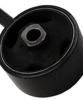 Close-up of Rock Solid Hydraulic Engine Mount for Zero Shake Smooth Rides, featuring rubber core and metal bolt.