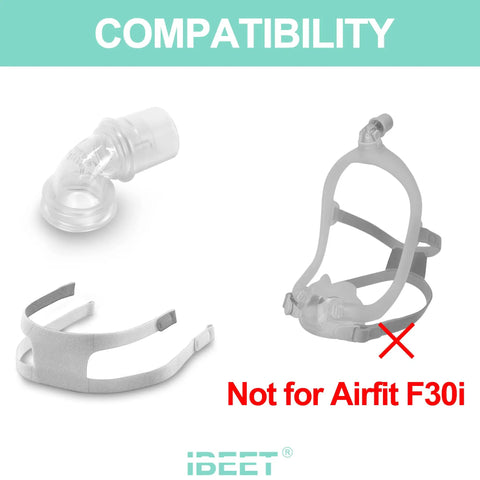 Compatibility guide for Replacement CPAP Headgear With Quick Release Elbow And Swivel For DreamWear, not for Airfit F30i
