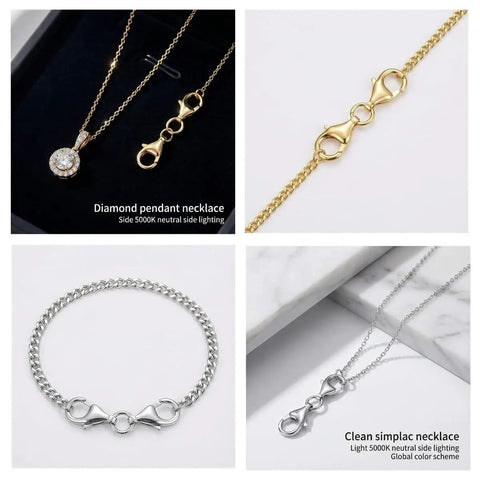 24 Pack Gold Double Lobster Claw Clasps for Jewelry Making, Necklace Extenders and Closures, 12mm Grab and Go Connectors