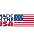 Made in the USA emblem with American flag