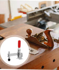 Heavy Duty Welding Toggle Clamps Set With Rubber Tips Two Pack Quick Release Workshop Clamps For Woodworking Fixed Holding Jigs And Fixtures Iron Construction Surface Protecting Durable And Easy To Use on a workbench
