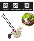 Hand Seed Spreader Roller Seeder For Farm And Garden Easy Push Dispenser With Large 8.27 Lb Seed Capacity Clear Window