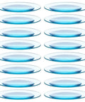 Lab Watch Glass Set With Beaker Cover Lids, 3.9 Inch Diameter, 12 Pieces, Thickened High Transparency Glassware For Chemistry Experiments And Classroom Use, displayed uniformly in rows