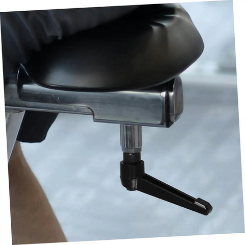 4 Pack Alloy Clamping Lever Handles With Quick Release, close-up black alloy clamp lever handle on machine mount