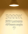Par16 LED Track Lighting Bulbs 6 Pack Dimmable 500 Lumen 40 Degree Beam Damp Rated Warm White 3000K E26 Base Spotlight