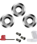 Round 12mm Carbide Inserts For Lathe Turning Negative Rake Cutters 3 Pack Workhorse Tools Pro Grade High Hardness Wear Resistance