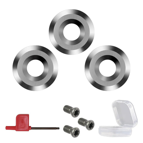 Round 12mm Carbide Inserts For Lathe Turning Negative Rake Cutters 3 Pack Workhorse Tools Pro Grade High Hardness Wear Resistance