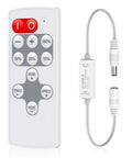 Mini RF Remote Controller For Single Color LED Strip Lights 5 To 24V 12 Key Wireless Dimmer With Eight Dynamic Effect Modes PWM