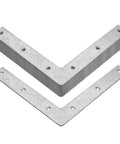 Pack of 10 Flat Corner Braces L-Shaped Mending Plates, 5-1/2 x 5-1/2 x 2 mm, Galvanized Steel for Furniture Reinforcement