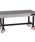 Heavy Duty 72 Inch Mobile Welding Station Built Tough With Locking Swivel Casters And Dead Nut Precision Holes Powder Coated Shop Table.