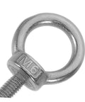 Heavy Duty Eye Bolts M6x20 With Flat Washer Spring And Nylon Nut Stainless Steel Construction For Tough Lifts Rock Solid Anchors And Rugged Mounts In Industrial Or Home Projects.