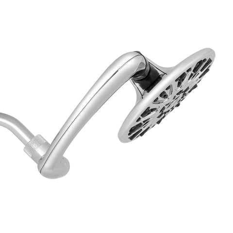 SideWinder Adjustable Rain Shower Head With 6 Spray Modes and High Pressure PowerPulse Massage, Chrome Finish, side view image