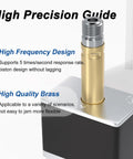 Close-up of One Quarter Inch NPT AC110V Solenoid Valve Two Way Normally Closed Electric Valve featuring brass component and precision guide details.