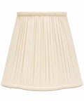 Bottom Scallop Gather Pleat Basic Lamp Shade 8 x 16 x 13 Eggshell Hand Tailored Silk Type Shantung with Softback Polycotton Lining
