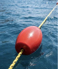 Red marine rope float on water with yellow line, Snap Lock Rope Floats Green 1 Count Durable Marine Rope Floats With Quick Lock System
