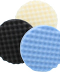 Three 8-Inch Foam Buffing Pads For Auto Detailing And Paint Repair With Waffle Pattern, Polishing Pads For Compounds Wax And Polish, Scratch Removal, 3 Pack