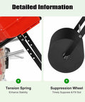 Tension spring and suppression wheel of Walk Behind Hand Push Seeder With Ten Equidistant Nozzles, Garden Row Crop Planter
