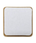 No Sweat Top Tier 2 Inch Square Furniture Sliders With Self Adhesive Backing beige glide top view, ideal for furniture movement.