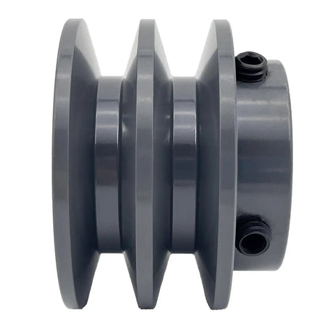 Double Groove V Belt Pulley 2AK25 3/4 Inch Bore 2.55 Inch OD For A AX 3L 4L Belts Cast Iron Motor Pulley With Standard 3/16x3/32 Keyseat Balanced Rust Resistant Heavy Duty Pulley For Industrial Machinery
