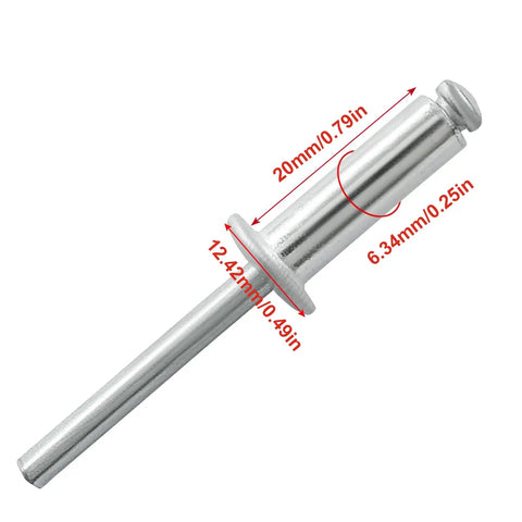 Heavy Duty Aluminum Blind Rivets Top Shelf Dome Head Silver Metal Fasteners 20mm head 6mm grip 50 Piece Box