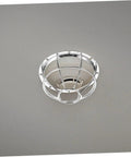 Built Tough Four Piece Fire Sprinkler Head Guards Featuring Hella Secure Tamper Proof Mesh Shields Impact Resistant Sensor Caps For Home Safety And Quick Snap Install Hooks mounted on ceiling.