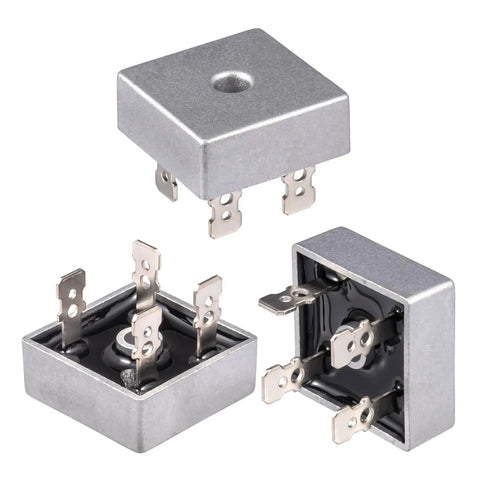 Pack Of 10 KBPC5010 Bridge Rectifier 50A 1000V Full Wave Diode Bridge For Power Supplies And DC Power Systems Metal Case Industrial Grade High Current Durable Packaging Beefy For Inverters And Electronics, metal case