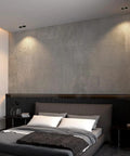 Bedroom with Dimmable 2-Head LED Recessed Spotlight Kit With Cree COB, 14W Total, 2x7W, ceiling lights on gray wall