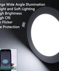 8 in IC Rated Recessed Ceiling Light, 18W 1260LM Slim Flat Panel LED Downlight with wide angle illumination and eye protection.