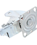 Badass Heavy Duty Swivel Caster Bracket 4 Inch Rotatable Steel Wheel Frame With Brake, showcasing steel frame and locking mechanism.