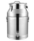Heavy Duty Workhorse 304 Stainless Steel Milk Can With Spigot 16.9 Gallon Food Grade Bulk Storage Bucket For Rice Grains Dog Food Commercial Liquid Dispenser With Locking Silicone Seal