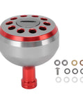 Upgrade Your Sea Fishing Game With This Premium Red Aluminum Alloy Power Knob Featuring Anti Slip Grip And 38mm Ergonomic Design For Sad Baitcasting Reels To Dominate Saltwater Adventures Today red aluminum reel knob with mounting hardware