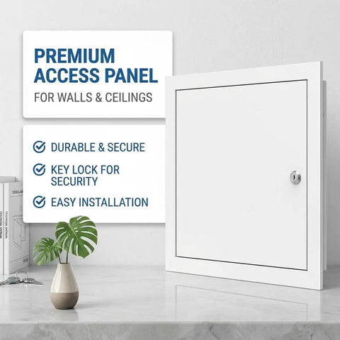 Heavy Duty Aluminum Access Door With Key Lock Tough As Nails Drywall Access Panel for Ceiling and Wall Maintenance