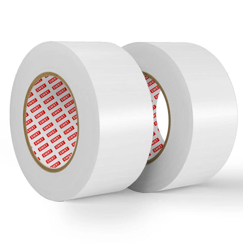 Two Pack White Duct Tape Heavy Duty With Ultra Strong Adhesive 9 Mil, 2 Inch Wide By 30 Yards Each, 60 Yards Total, Waterproof All Weather