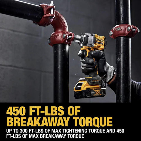 20V Max Compact Impact Wrench Kit With 3/8 Inch Drive And Brushless Motor for bold torque application on pipes.
