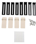 Adjustable Window Sill Bracket Four Pack Stainless Steel Outdoor Balcony Plant Pot Holder No Drill Windproof Mount parts shown