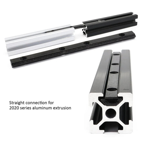Four Pack 20 Series Aluminum Extrusion T Slot Corner Brackets With Screws Straight Line Connectors For 2040 2020 Profiles